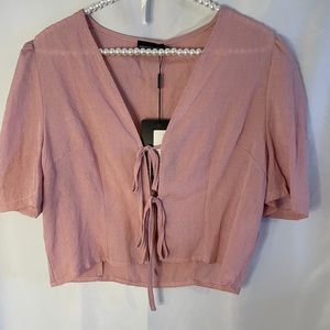 Prettylittlethings  adorable pink and white small check size 8